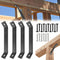 45 Degree Inside Mount Brackets 7"x1-1/3", Heavy Duty Steel Brackets for Wood Post to Beam Support, 8 Pack Angle Knee