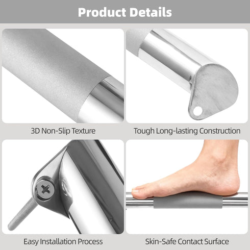 11.4 Inch Shower Foot Rest for Shaving Legs, Wall Mounted Corner Bathroom Shelf, Anti-Slip Stainless Steel Foot Ledge