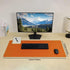 PU Leather Desk Pad Blotter, Waterproof Orange Office Desk Mat for Women, Non-Slip Writing Protector, Large Mouse Pad,
