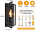 Set FRIDEKO HOME Wall Sconces of Two - Black Sconces Wall Lighting Rustic Wall Lamp Wall Mounted Light Wall Light