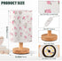ALAZA Bedside Table Lamp for Bedroom Pink Floral Bow Nightstand LED Light Lamps with USB Port Linen Fabric Shade Table