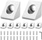 8pcs 2020 2-Way Corner Angle Bracket Connector, T-Slot V-Slot Accessories with Screws and Nuts for 3D Printer Silver