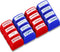 Crtiin 16 Pcs Self Inking Rubber Stamp Set for Office Message Supplies (Red, Blue) - Completed Faxed Scanned