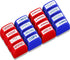 Crtiin 16 Pcs Self Inking Rubber Stamp Set for Office Message Supplies (Red, Blue) - Completed Faxed Scanned