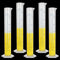 5Pack 250ml Plastic Graduated Cylinder, Durable Lab Test Tube Flask with 2-Sided Measuring Lines