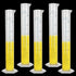 5Pack 250ml Plastic Graduated Cylinder, Durable Lab Test Tube Flask with 2-Sided Measuring Lines