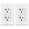 ELECTECK 2 Pack GFCI Outlets 20 Amp, Non-Tamper Resistant, Decor GFI Receptacles with LED Indicator