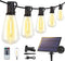 Larkvue 48FT Solar String Lights Outdoor with Remote, Waterproof Dimmable Patio Lights