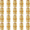 3/4 inch PEX Straight Fitting, Brass Coupling for Water Pipes, 20 pcs with Crimp Ring