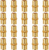 3/4 inch PEX Straight Fitting, Brass Coupling for Water Pipes, 20 pcs with Crimp Ring