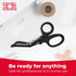 Ever Ready First Aid Titanium Bonded Bandage Shears, 7 1/4" Bent, Tactical Stealth Black
