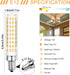 Dimmable E12 Bulb 100W E12 Bulb,3000K White,AC120V 10W 1100 T4 Bulbs Lamp,4 Pack Led Equivalent Long Warm Lumen LED
