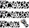 Whaline 98.4ft Cow Print Bulletin Board Borders – 3 Sizes Black White Die-Cut Stripes for Classroom Office Decor