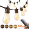 addlon 100FT LED Outdoor String Lights, Remote Dimmable Patio Lights with Timer