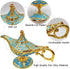 Hourwof Tiny Aladdin Genie Lamp Vintage Legend Aladdin Magic Lamp Wishing Light Arabian Costume Props Party Wedding