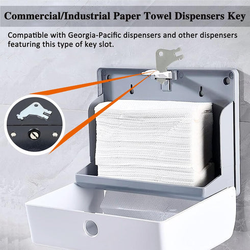 Set 5 E114 5 50504 5 Paper Towel Dispenser Key Includes Keys, Georgia Pacific Keys, and Plastic Waffle Keys.