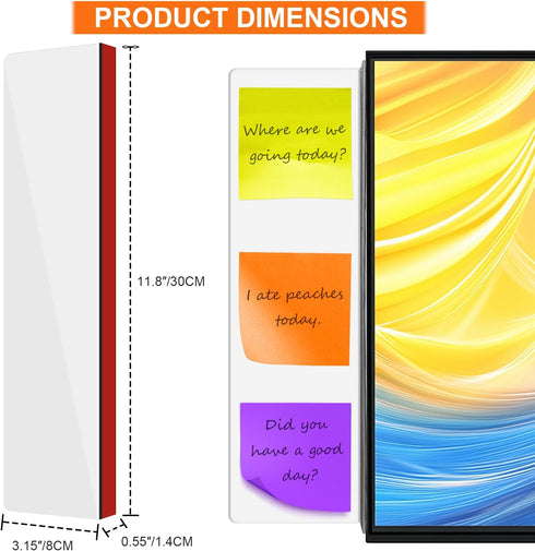 FaitAtten 2-Pack Frameless Monitor Sticky Note Boards - Screen Memo Board for Edgeless Monitors, Decorative Computer