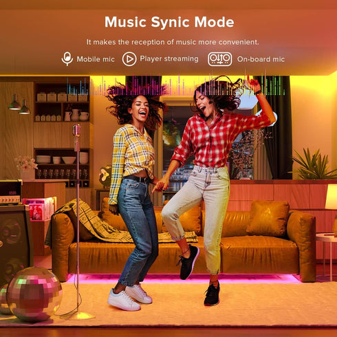 SK6812RGBW WS2814 TM1824 UCS2904 SP617E /3 BTF-LIGHTING Built-in Mic Bluetooth Controller Sync Music Mode Timer