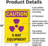 (2 Pack) X-Ray Equipment OSHA Caution Radiation Sign 12 Inch X 18 Inch Rust-Free Aluminum Metal Signs