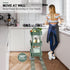 EAGMAK 3 Tier Utility Rolling Cart, Metal Storage Cart with Handle and Lockable Wheels for Kitchen, Living Room,