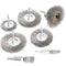 Stainless Steel Wire Wheel Brush Kit & Crimped Cup Brush for Drill, 0.0059 Inch Fine Wire, 7pcs