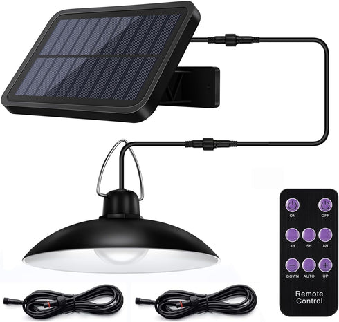 ABZXT Solar Pendant Lights Upgraded Bulb Lights IP65 Waterproof Dusk to Dawn
