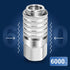 PD242 Series Steel Test Port and Diagnostic Equipment Quick Coupler, 1/8" Body Size, 1/4"-18 NPTF