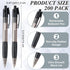 Nuanchu 200 Pcs Retractable Ballpoint Pen, Medium Point 1.0mm Black Gel Pens for Office University College Use