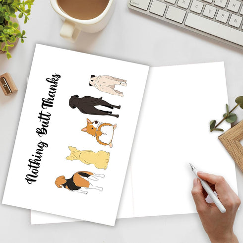Funny Dog-Themed Thank You Card - Cute Gift for Friends and Family