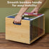 Letter/Legal Bamboo Acrylic File Box Organizer, Decorative Document Crate with Handle for Home Office Desk