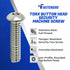 Torx Security Machine Screws, 3/8-16 x 1-1/2" (5-Pack) Stainless Steel, Tamper-Resistant Button Head