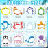 Yinder 24 Pads Cute Sticky Notes Cartoon Sticky Kawaii Sticky Notes Fun Sticky Notes Cute Notepads Sticky Note Pads Self Stick Memo Pad for Office Home Kids Students Roommates Tab (Ocean Animals)