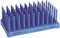 Heathrow Scientific HS24311B Peg Tube Rack, 50 Wells, Polypropylene, 14 to 17 mm, Blue (Pack of 2)