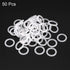 uxcell Silicone O-Rings, VMQ Seal Gasket 14mm OD 10mm ID 2mm Width for Compressor Valves Pipe Repair, White, 50 Pack