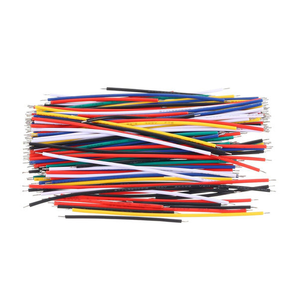 PATIKIL 24 AWG Solid Core Wire Kit, 130pcs PVC Coated Pre Tinned Copper Electrical Cable for Electronic Projects