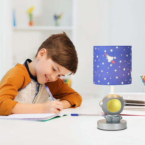 DC5V,Blue Counter,Gameroom,5.91H13.07IN,Hand-Made Astronaut LED Table Lamp with USB Port Kids Table Lamp,Night Light