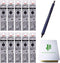 Uni Jetstream EDGE 0.28mm Oil-based Ballpoint Pen Navy Body + 10 Black Refills, Sticky Notes Value Set