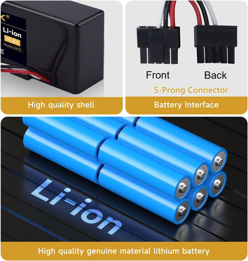 6200mAh Replacement Battery for Wyze Robot Vacuum, Compatible with Xiaomi Mop Pro/Xiaomi Mop 2S, Conga Series, Haier