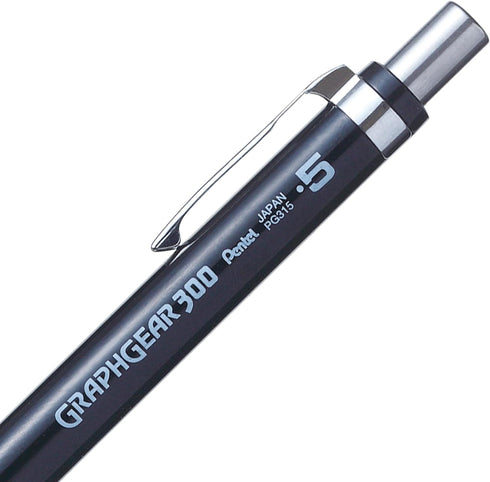 Pentel GraphGear 300 Mechanical Pencil, Box of 12 Pencils, Black (0.5mm)
