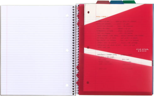 Five Star 2-Pocket Dividers, Tabbed, Colors Will Vary, 3 Pack (81210)