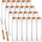 Bekith 24pcs 80ml Clear Glass Test Tubes with Cork Stoppers and 2 Brush for Bath Salt, Candy Storage