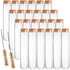 Bekith 24pcs 80ml Clear Glass Test Tubes with Cork Stoppers and 2 Brush for Bath Salt, Candy Storage