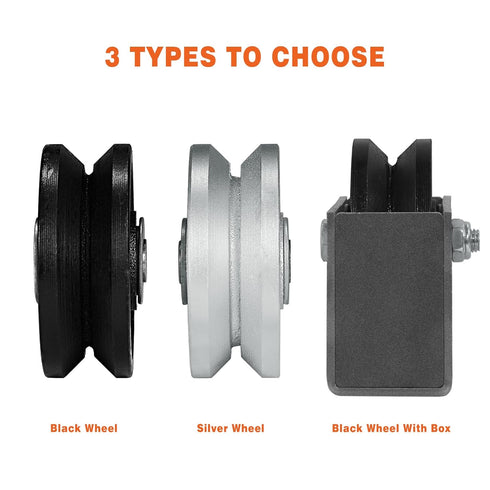 4" X 1.5" Cast Iron V Groove Wheel with Cover Box, 600 lbs Capacity Industrial Metal Casters