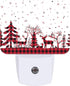 AKKAVNIA Night Light New Year Pattern Plug-in Wall LED Night Lamp with Dusk-to-Dawn