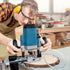 YAIRMIS 6-1/2" Nut,5/16 Inch Dia Router Base Plate,DIY Drilling, w/BrassCentering Pin &Brass Thick Base Plate,Clear