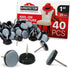 X-PROTECTOR Chair Glides, 40 pcs 1" Grey Nail-on Furniture Sliders, Premium Floor Protectors for Chair Legs