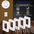 Kanayu 5 Pieces Electrical Box Extender, Shallow Surface Box Extender, Non Metallic, 1 Gang, White