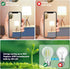A19 E26 Dimmable Bulb, 4W(40 Dimming Bulbs 400lm, 5000K Bulb 6 Pack Base Edison LED Watt Equivalent) Stepless Light