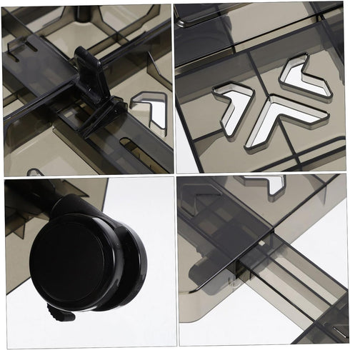 Homoyoyo Mobile CPU Stand with Movable Casters Adjustable PC Tower Cart for Desktop Rolling Computer Holder for Home