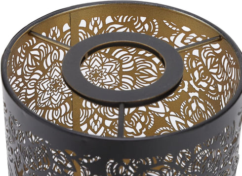 E27 E26 HYWHUYANG Lamp Shade, Hollow Carving Lamp Shade, Metal Cylindrical Circular Lamp Shade, Detachable Decorative